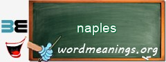 WordMeaning blackboard for naples